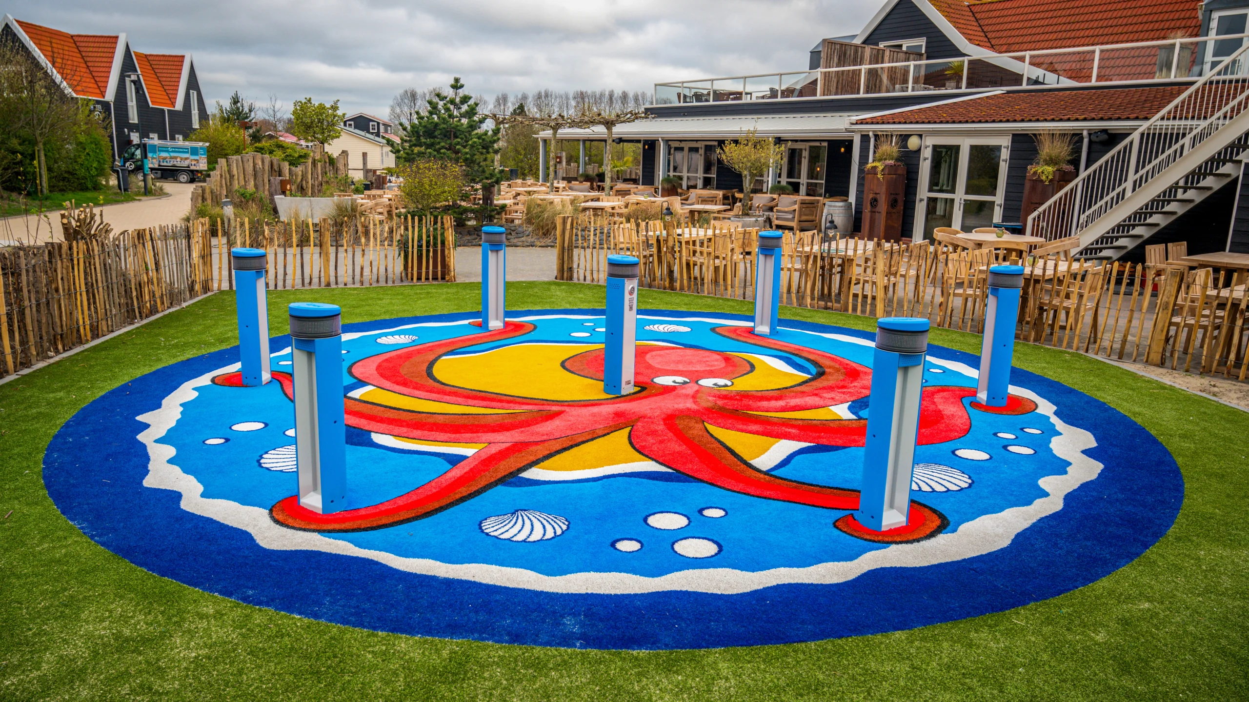 Designs and Logos artificial turf installation in Dallas